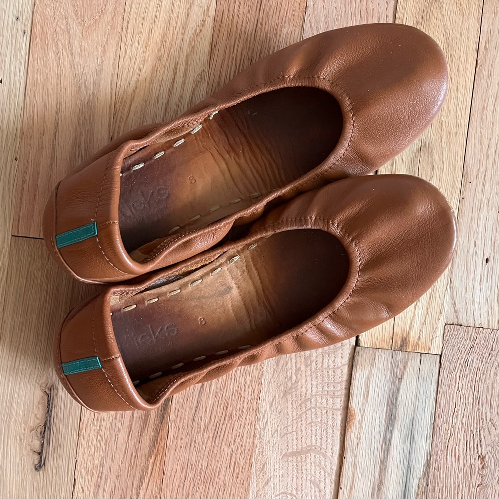 Tieks Brown Leather Fold-Up Ballet Flats